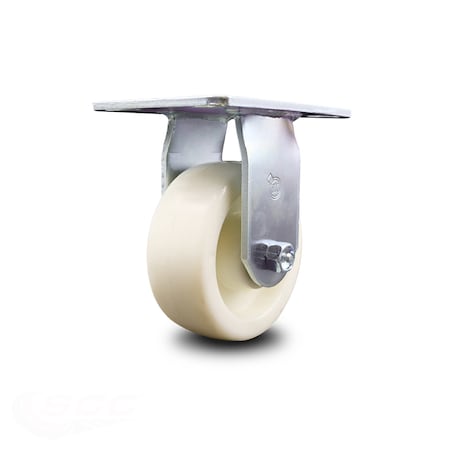 Service Caster 5 Inch Heavy Duty Top Plate Nylon Rigid Caster with Ball Bearing SCC-35R520-NYB